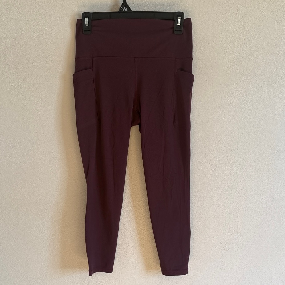 Maroon Athleta 7/8 Ankle Skinny Leggings